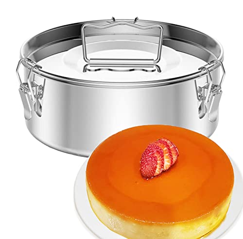 KDLCY Flanera Stainless Steel Flan Mold 60 oz Compatible with Instant Pot 6 qt 8qt avail Mexican Design Flanera Flan Maker Flan Pan Moldes para Flan  Flaneras Moldes con Tapa