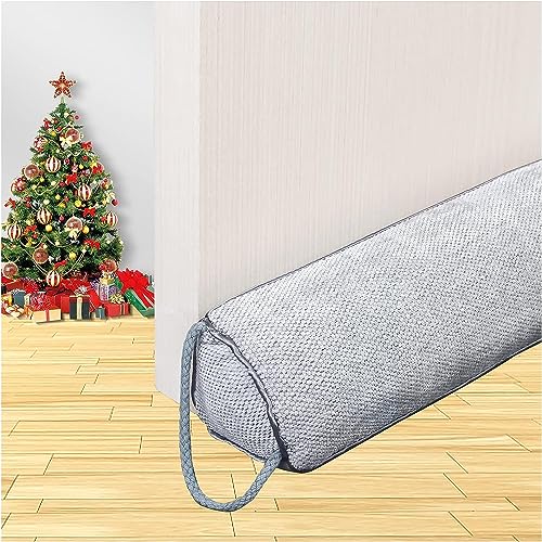 Triangle Under Door Draft Stopper Noise Blocker 38 Inches for Door Bottom Air Seal Insulation and Soundproof Heavy Duty Weather Guard Snake Stripping Gray