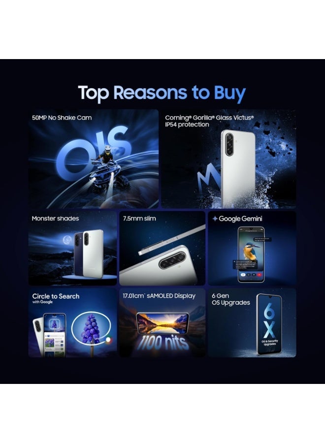 Samsung Galaxy M17 5G (Sapphire Black, 6GB RAM, 128GB Storage)| Circle to Search| Gemini Live| 50MP OIS Triple Camera| IP54 Rating| Gorilla Glass Victus| AI| 6 Gen of OS Upgrades| Without Charger -Indian Version - Image 4