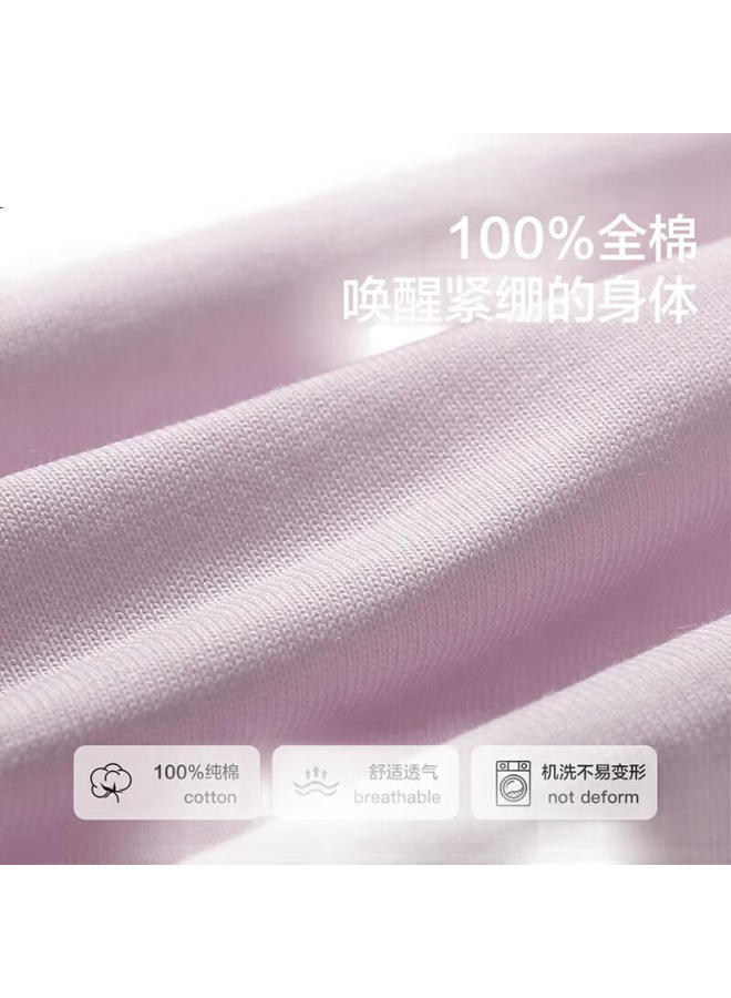 Hongdou Women'S Pure Cotton Antibacterial Cloud Simple Couple Cardigan Long Sleeve Home Wear Set【New In Spring/Summer 25 Years】 - Image 3