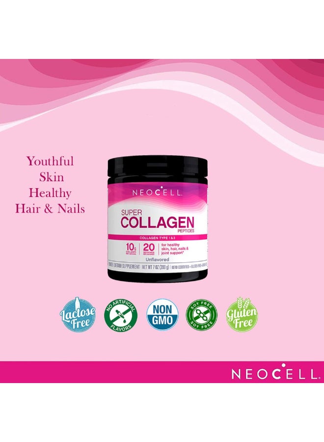 نيوسيل Super Collagen Powder For Healthy Skin, Hair, Nails & Joint Support, Unflavoured 200 g - Image 5