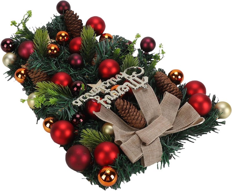 Yunseity Xmas Swag Exquisite Teardrop Wreath for Door, Window, Home Decor, Holiday Decoration - Image 5