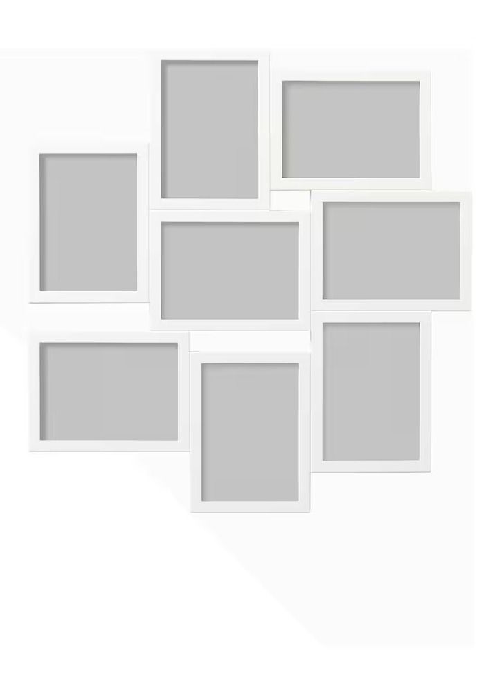 VÄXBO Collage frame for 8 photos, white, 13x18 cm - Image 1