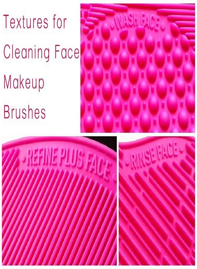 PREPSTO Silicone Makeup Brush Cleaning Mat, Makeup Brush Cleaner, Cosmetic Spa Brush Cleaning Mat Portable Washing Tool Scrubber with Suction Cup pink - Image 5