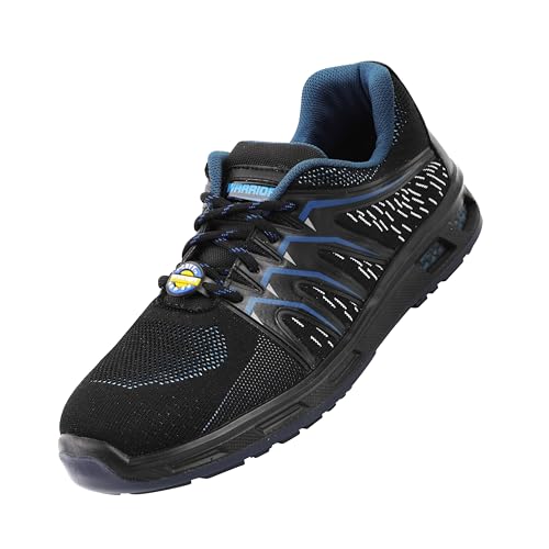Liberty Warrior 3004-28 Safety Shoes for Men, Genuine Leather, Light Weight, Fibre Glass Toe, Industrial shoes for Men, Blue, Size-8UK - Image 5