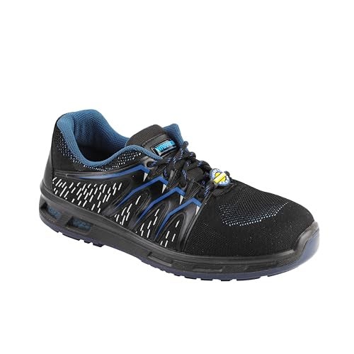 Liberty Warrior 3004-28 Safety Shoes for Men, Genuine Leather, Light Weight, Fibre Glass Toe, Industrial shoes for Men, Blue, Size-8UK - Image 4