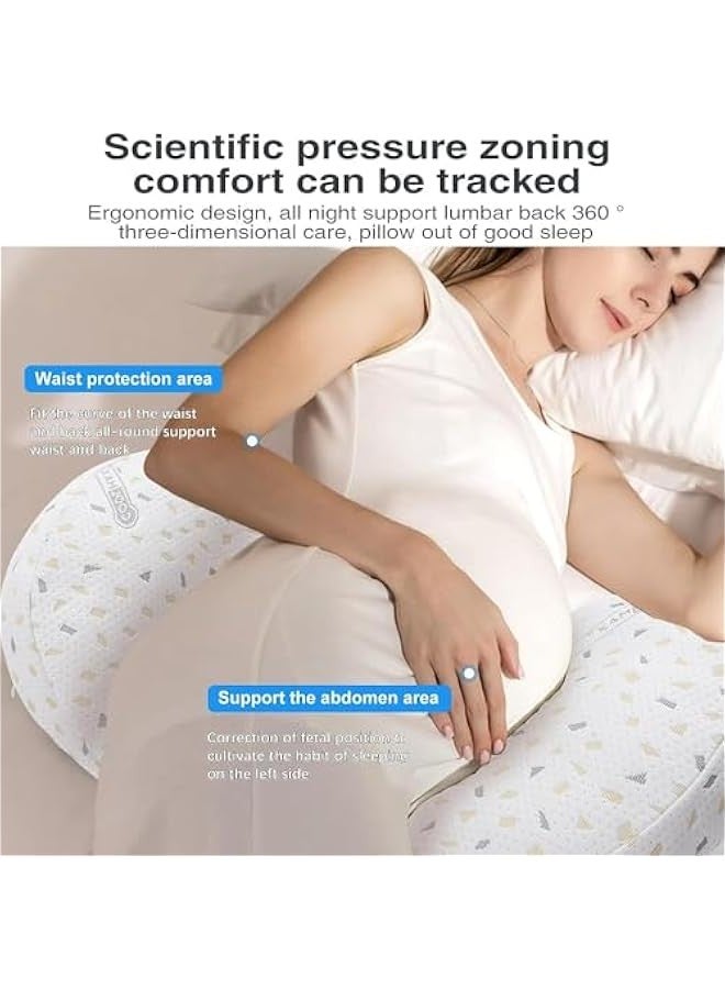 TRASSLE Pregnancy Pillows for Sleeping, Maternity Pillow for Pregnant Women, Soft Adjustable Width Pregnancy Body Pillow with Pillow Cover - Support for Belly, Back, Legs - Image 2