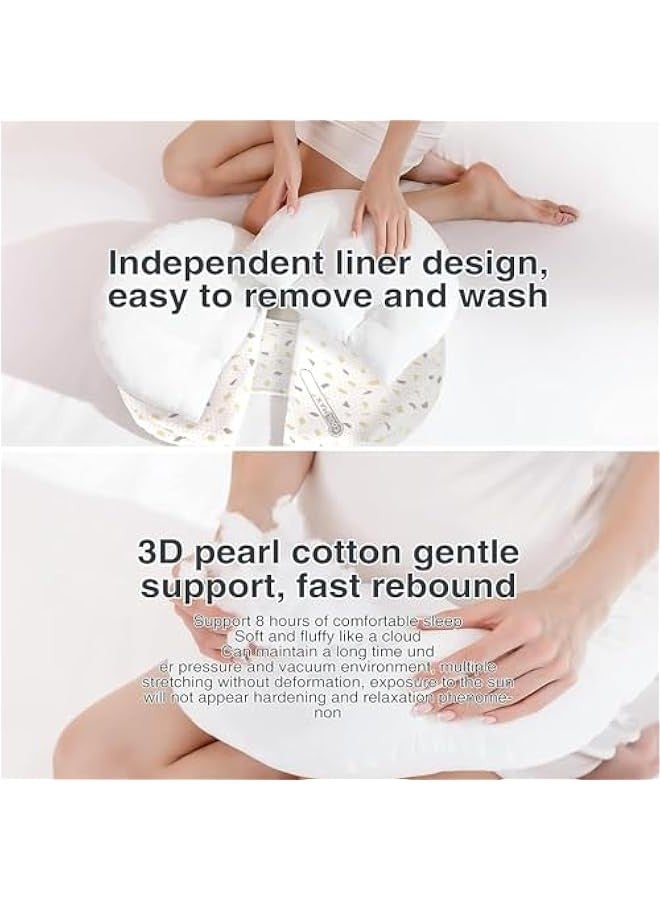TRASSLE Pregnancy Pillows for Sleeping, Maternity Pillow for Pregnant Women, Soft Adjustable Width Pregnancy Body Pillow with Pillow Cover - Support for Belly, Back, Legs - Image 5