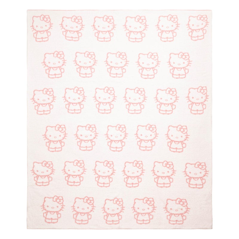 Jay Franco Sanrio Hello Kitty Feather Knit Fluffy Throw Blanket â€“ Reversible Cozy Fuzzy Blanket 50 x 60 Inches, Soft Lightweight Kawaii Pink Bedding for Girls and Kids - Image 2