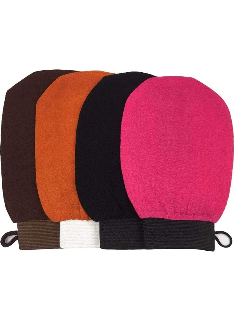 ORiTi HAI+ Exfoliating Moroccan Hammam Mitt Kessa Scrub Gloves,Remove Dead Skin Bath Body Scrub Mitt, for All Skin Types and Improve Circulation, Shower, Spa, Dead Skin Cell Remover 