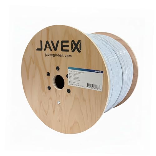 JAVEX CAT6 UTP Outdoor(1000 Feet), 550Mhz, 23AWG, CCA Ethernet Bulk Cable, Easy-Pull Box, 305m, White - Image 1