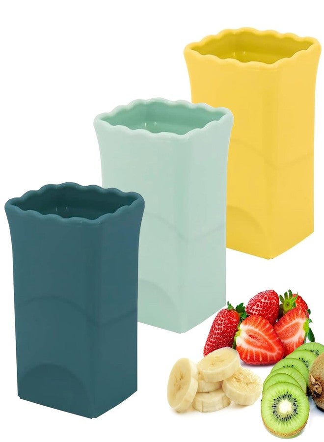 quskay 3Pcs Strawberry Slicer Cup：Fruit Slicer Cup for Strawberry Egg Banana Mushroom Cucumber Kiwi and Veggie Salad Speed Cutter the Kitchen Portable Slicing Tool (3Pcs) - Image 1