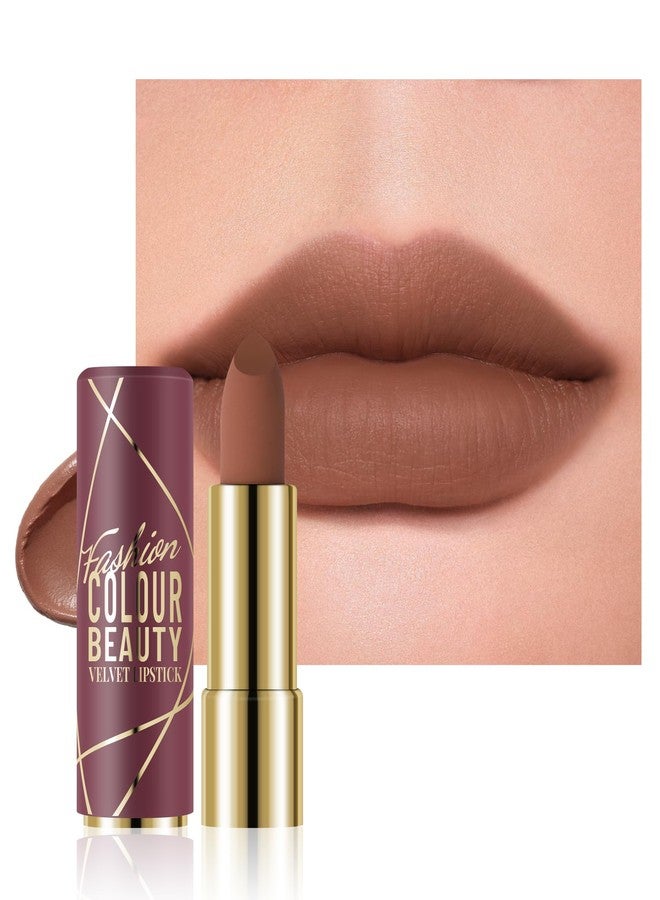 Lestpola Nude Brown Velvet Matte Lipstick, Waterproof Long Lasting Lipstick for Women, High Pigmented Non-Stick Lip Tint Stain, Smudge-Proof Lightweight, Cream Smooth Lipgloss Lip Stick Mother's Day Makeup-04 - Image 1