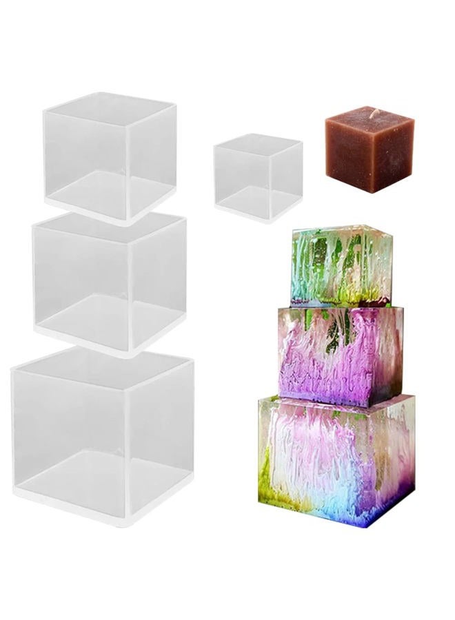 FineGood 6 Pcs Sphere & Cube Resin Moulds - FineGood Clear Silicone Epoxy Moulds for DIY Crystal Ball, Resin Candle & Soap - Image 5