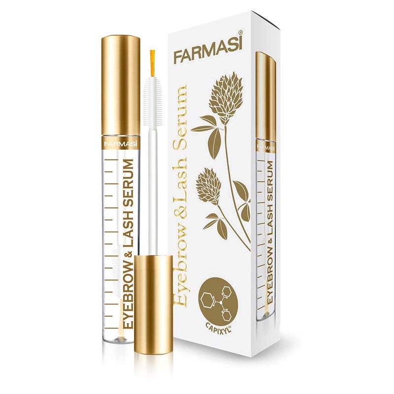FARMASi Eyebrow and Lash Serum, Advanced Eyelash Serum to Boost Fuller Thicker, Longer, Healthier, Stronger Lashes & Brows, Nourishing Effect on Brow and Lash Roots, 0.4 fl. oz. / 12 ml (Pack of 1) - Image 1