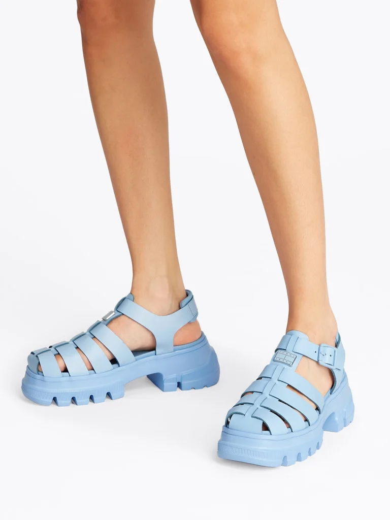 TOMMY JEANS Multi Strap Mid Heel Sandals
