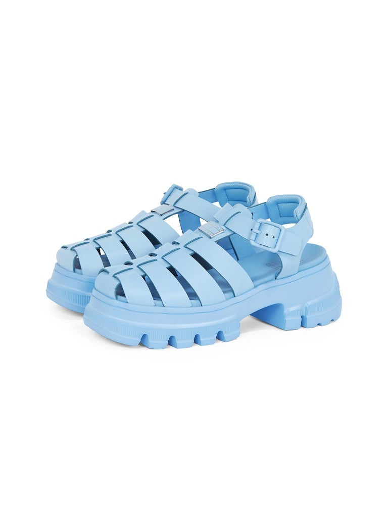 TOMMY JEANS Multi Strap Mid Heel Sandals  - Image 4