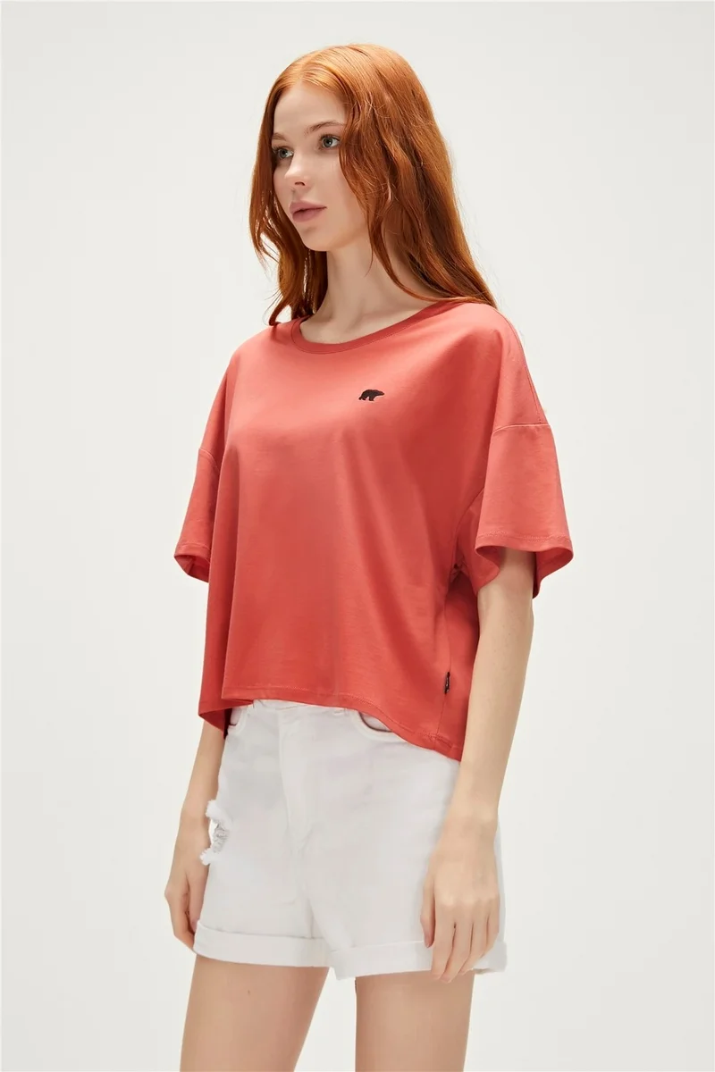 باد بير Lara Oversize T-Shirt Ginger Cinnamon Basic Women's T-Shirt10