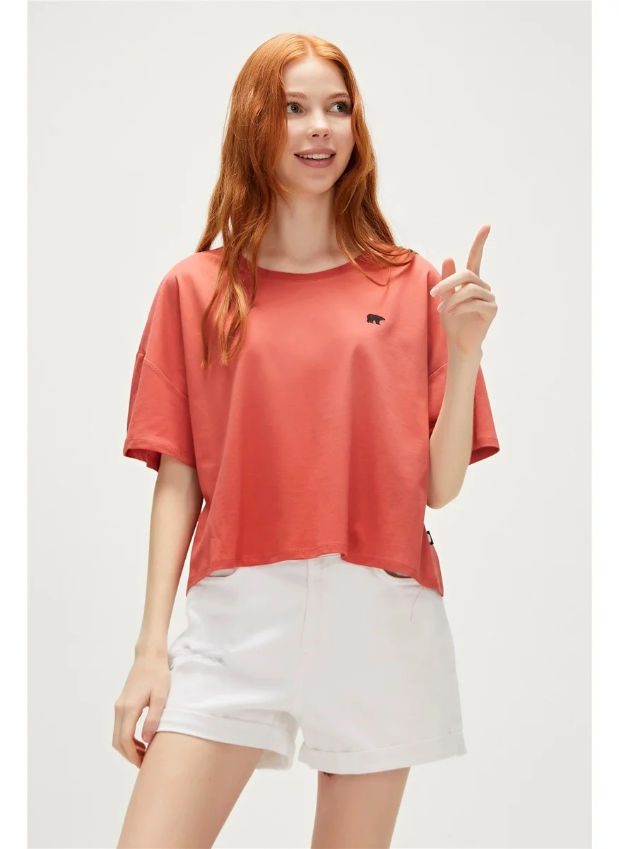 باد بير Lara Oversize T-Shirt Ginger Cinnamon Basic Women's T-Shirt10