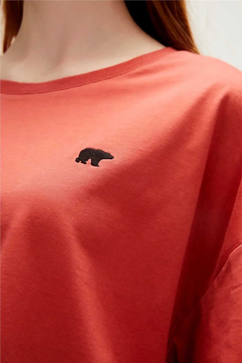 باد بير Lara Oversize T-Shirt Ginger Cinnamon Basic Women's T-Shirt10