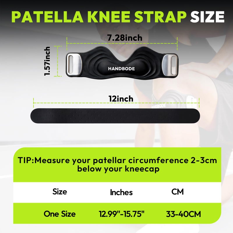 HANDBODE Patellar Tendon Support Strap, Silicone Knee Brace for men women, Adjustable Patella Band Support Pain Relief, Fit Hiking, Running, Basketball, Jumpers Knee, Osgood Schlatter, 2 Pack - Image 5