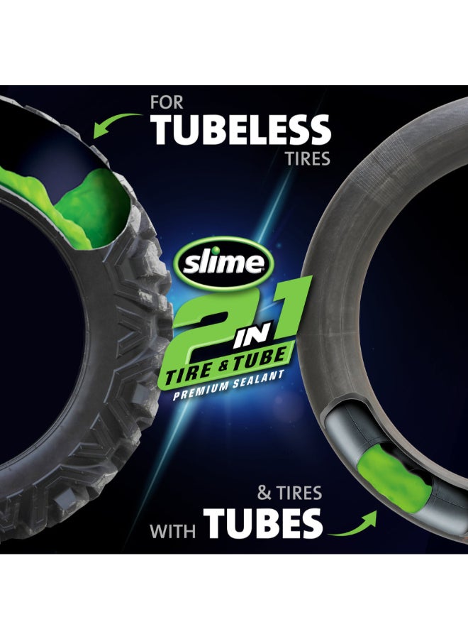 سلايم عازل ممتاز للإطارات والأنابيب مع مضخة 2 في 1 أخضر 3.78 لتر 10195 - Image 5