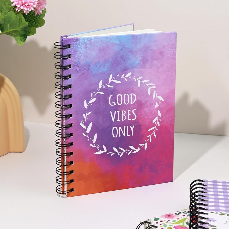 Articious دفتر ملاحظات حلزوني بأجواء إيجابية | حجم A5 21x17 سم | 190 صفحة مسطرة | ورق سميك 80 جرام | دفتر جميل ذو غلاف صلب للكتابة، المدرسة، المكتب والهدايا - Image 5