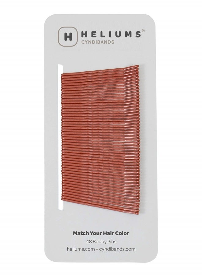 Bobby Pins - Auburn Red - 2 Inch Wavy Hair Pins, Color Matched for Redheads, 48 Count