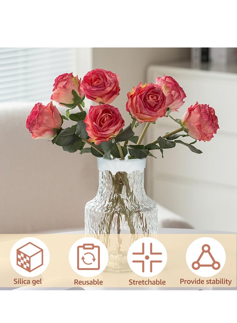 Barakah 3Pcs Spiral Ikebana Stem Holder, Reusable Silicone Flower Stem Holder, DIY Bouquet Twister Floral Arrangement Holder for Vases, 8x3.2cm (Combined Model) - Image 2