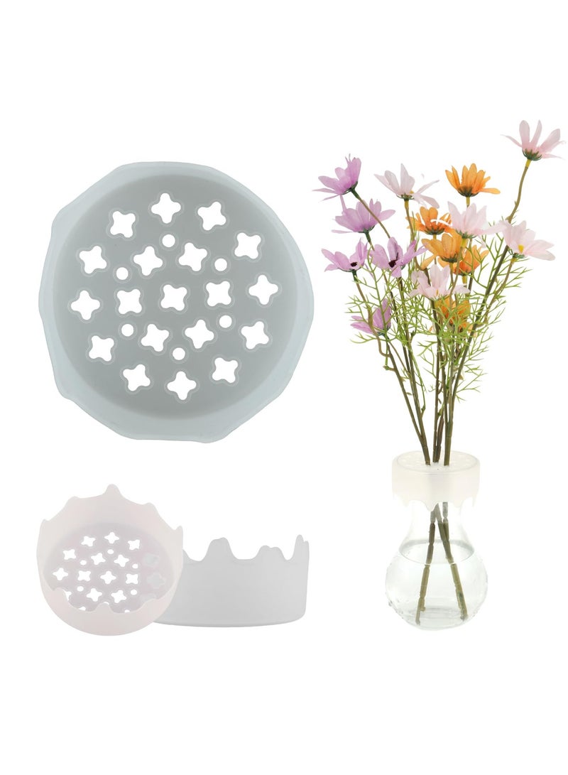 Barakah 3Pcs Spiral Ikebana Stem Holder, Reusable Silicone Flower Stem Holder, DIY Bouquet Twister Floral Arrangement Holder for Vases, 8x3.2cm (Combined Model) - Image 1