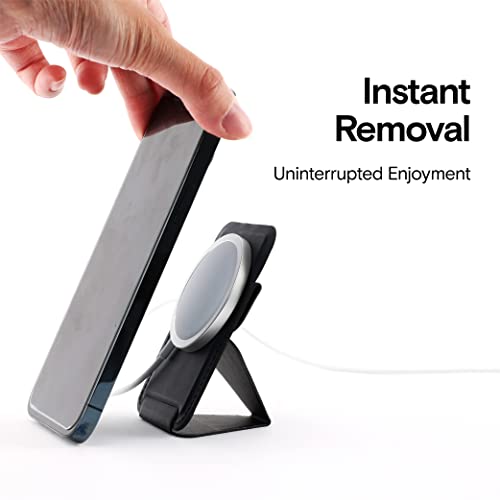 MOFT MagSafe Wallet for iPhone 15/14/13/12 Series, Strong Magnetic Phone Card Holder Fit 2 Cards & 3 Viewing Angles & Stain-Resistant Vegan Leather Phone Stand, Night Black - Image 5