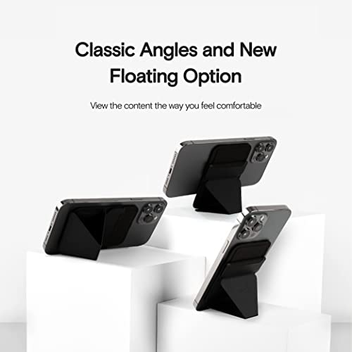 MOFT MagSafe Wallet for iPhone 15/14/13/12 Series, Strong Magnetic Phone Card Holder Fit 2 Cards & 3 Viewing Angles & Stain-Resistant Vegan Leather Phone Stand, Night Black - Image 4