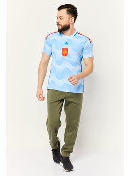 Adidas Men Slim Fit Short Sleeve Football Jersey, Blue  - Image 4
