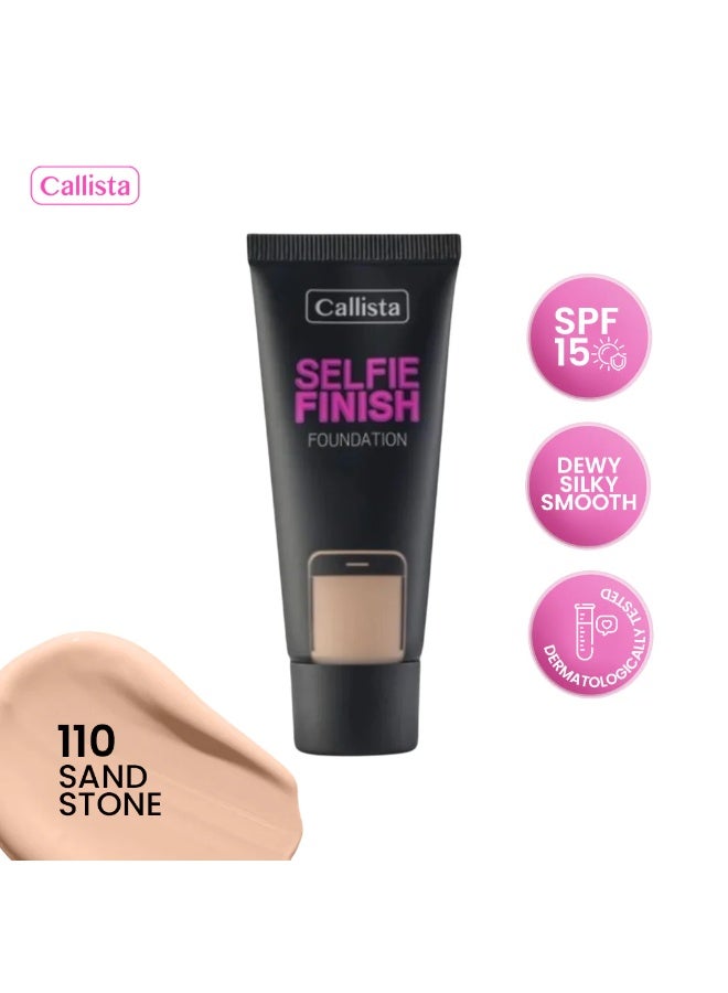 كاليستا كريم أساس سائل بتغطية متوسطة ولمسة نضرة SPF 15 مرطب وخفيف للوجه - Image 2