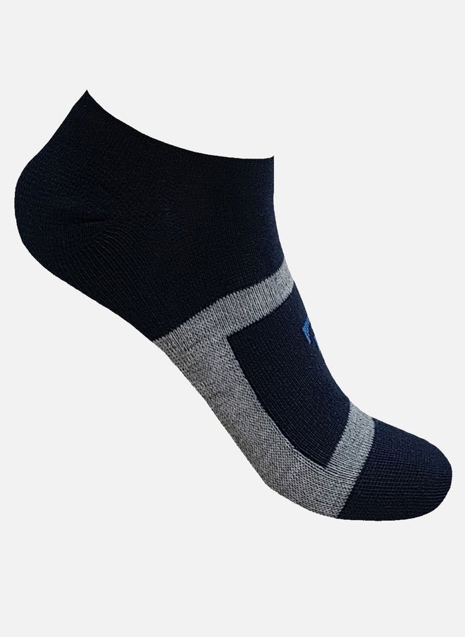 FIMS Men Striped Cotton Ankle-Length Running Socks - Image 3