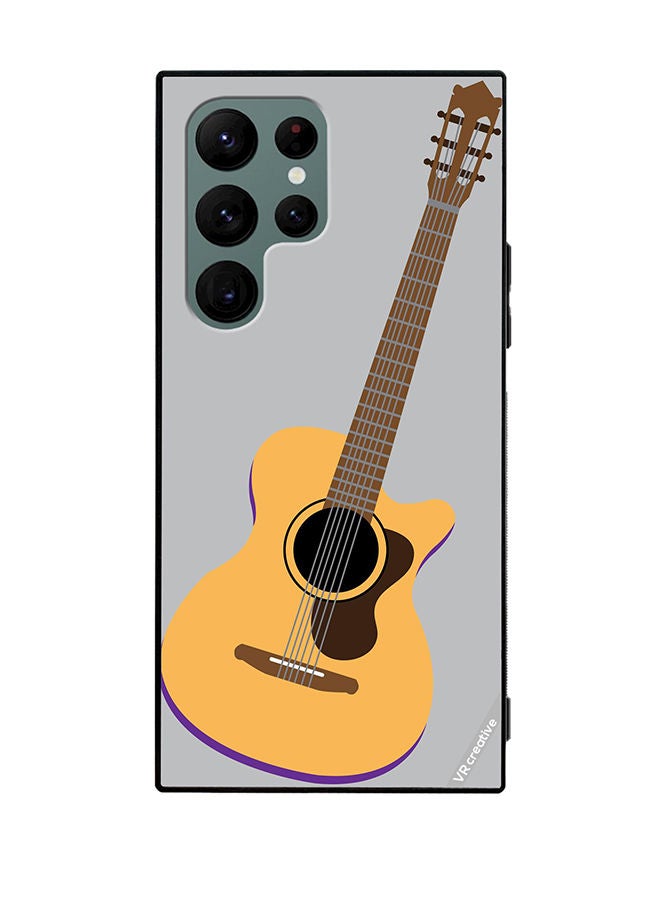 VR CREATIVE Protective Case Cover For Samsung Galaxy S22 Ultra 5G Guitar Musical Design Multicolour - Image 1