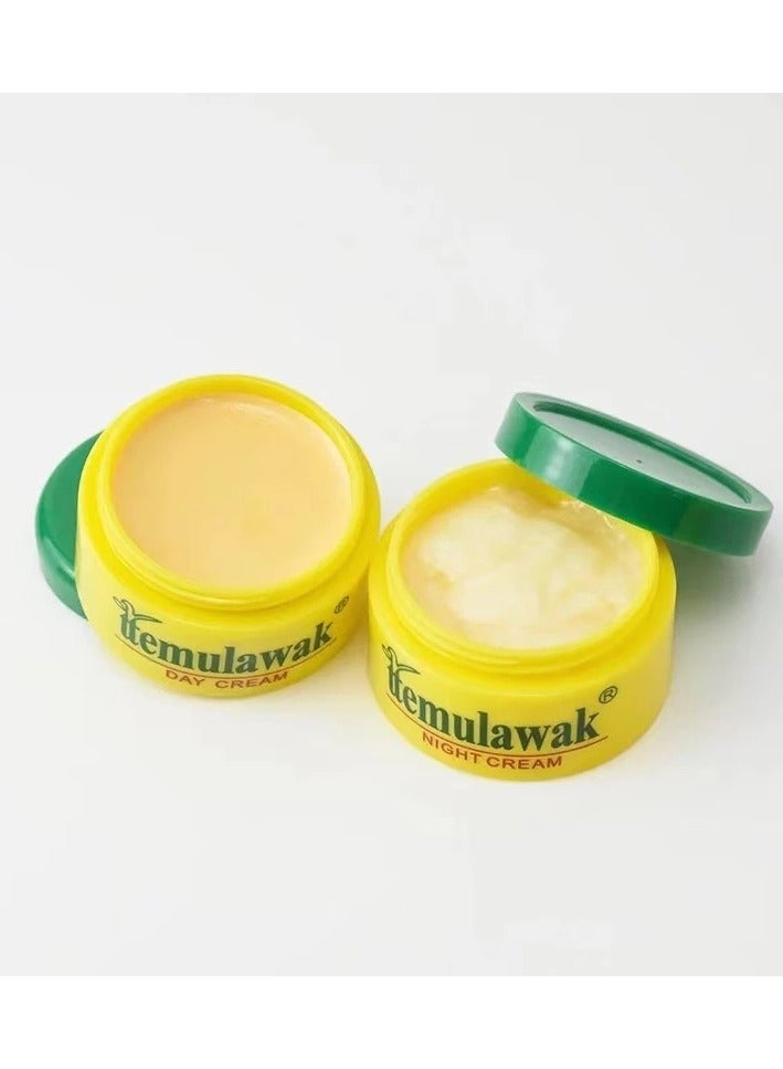temulawak مجموعة تفتيح الكريم نهاراً وليلاً صابون وكريم لتفتيح وتوحيد لون البشرة ومعالجة التصبغات مع مستخلص الكركم وعشبة الألوة فيرا - 50 جرام - Image 3