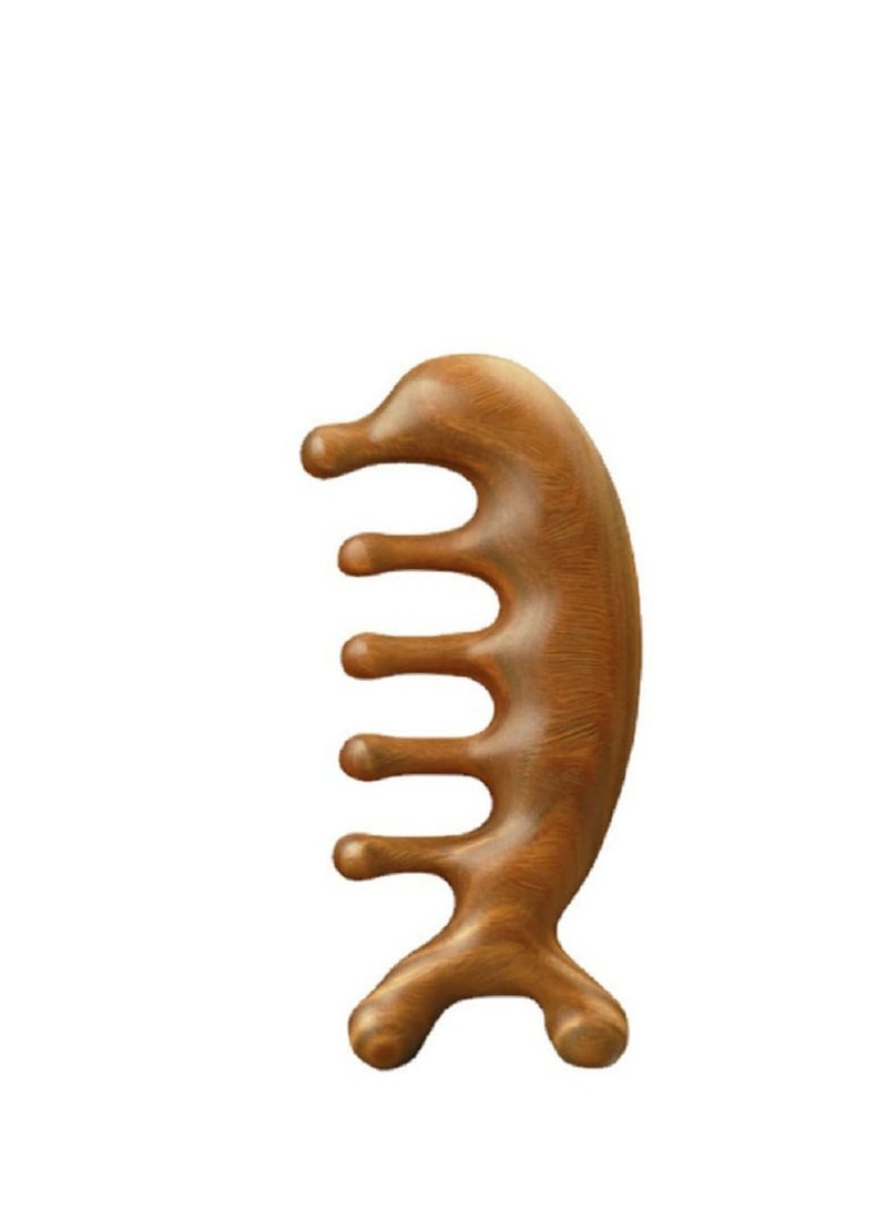 عام خشب الصندل الأخضر المشط غوا شا كشط الفجل رأس المدلك، الرقبة، اليدين والساقين - Image 1