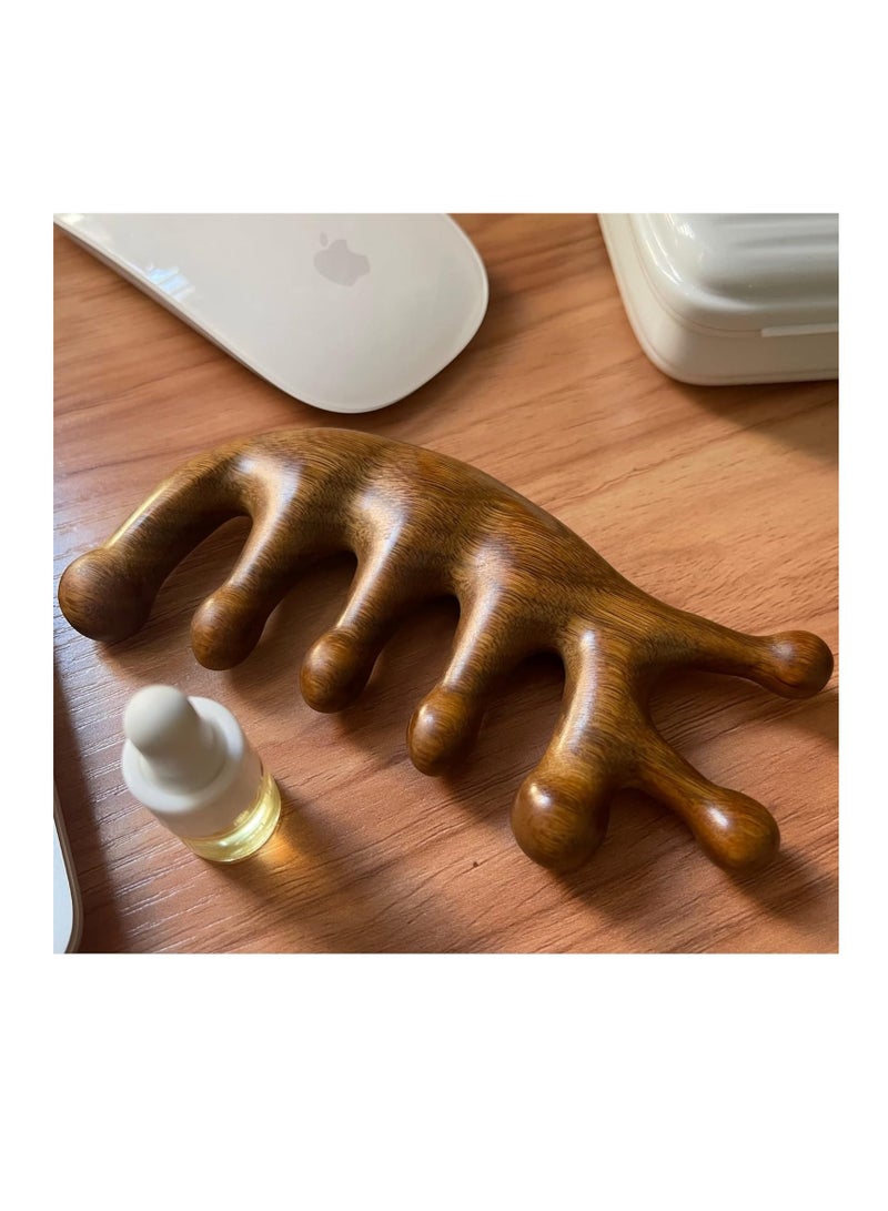 عام خشب الصندل الأخضر المشط غوا شا كشط الفجل رأس المدلك، الرقبة، اليدين والساقين - Image 2