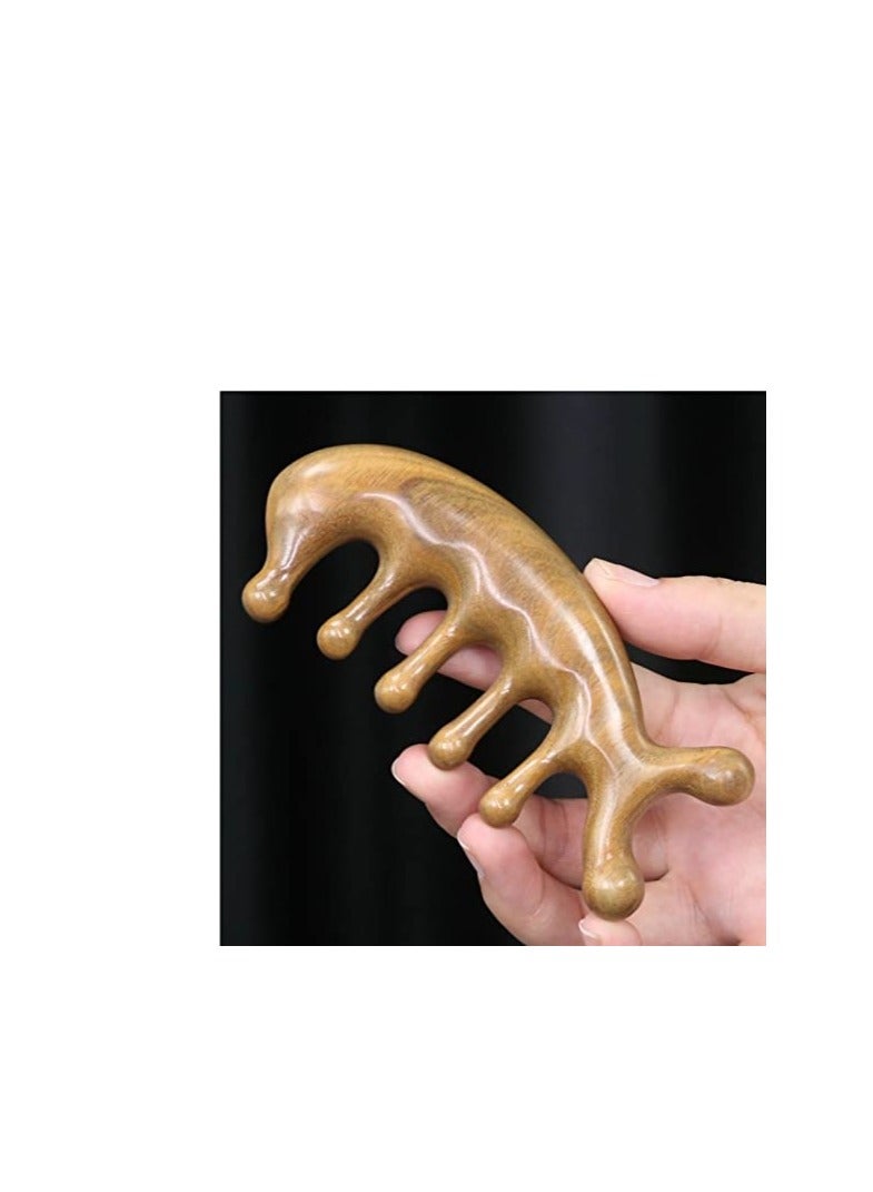 عام خشب الصندل الأخضر المشط غوا شا كشط الفجل رأس المدلك، الرقبة، اليدين والساقين - Image 5