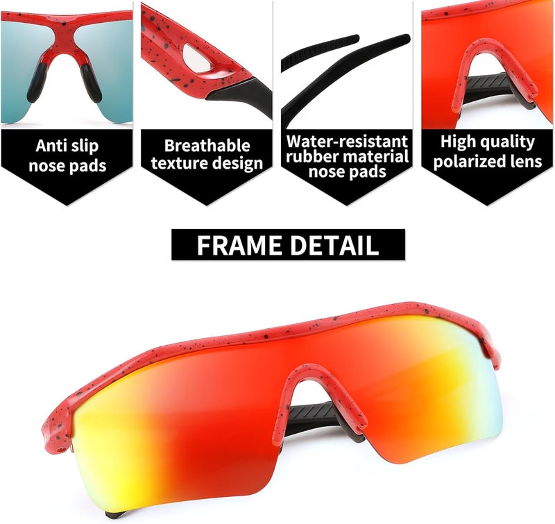 FEISEDY Kids Teens Baseball Polarized Sunglasses Sports TR90 Frame Boys Girls Cycling B2454 - Image 3