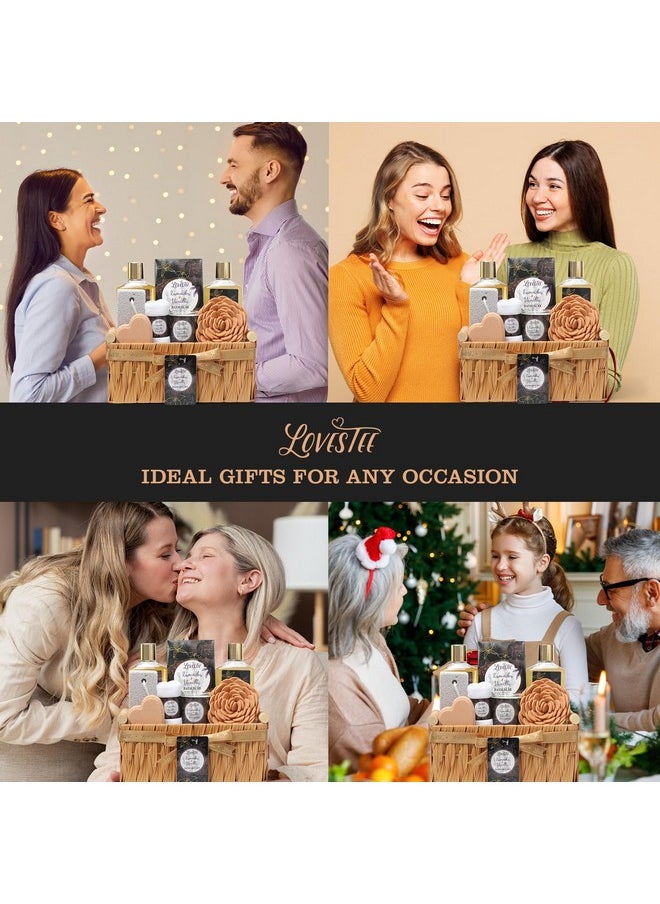 Lovestee Valentines Day Spa Gift Baskets For Women, Spa Gifts For Women, lavender & vanilla Bath And Body Set, Includes Shower Gel, Bath Towel, Pumice Stone, Bubble Bath And More, Gifts For Women, Gift For Mom  - Image 5