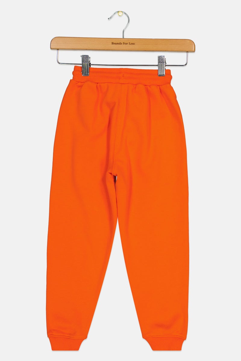 Reebok Toddlers Girl Sportswear Fit Brand Logo Sweatpants, Bright Orange - Image 2