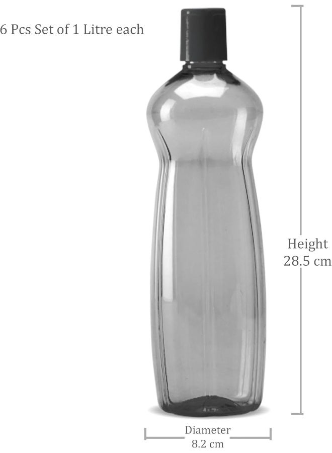 Milton زجاجات مياه الحيوانات الأليفة باسيفيك 1000، 1 لتر لكل منها، مجموعة من 6، سوداء | خالية من BPA | مقاومة للتسرب | زجاجة مكتبية | زجاجة رياضية | منزل | مطبخ | زجاجة سفر | تسلق | زجاجة مشي | زجاجة قابلة لإعادة الاستخدام - Image 5