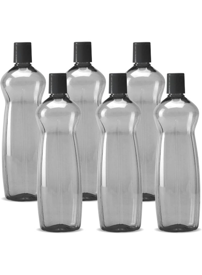 Milton زجاجات مياه الحيوانات الأليفة باسيفيك 1000، 1 لتر لكل منها، مجموعة من 6، سوداء | خالية من BPA | مقاومة للتسرب | زجاجة مكتبية | زجاجة رياضية | منزل | مطبخ | زجاجة سفر | تسلق | زجاجة مشي | زجاجة قابلة لإعادة الاستخدام - Image 1