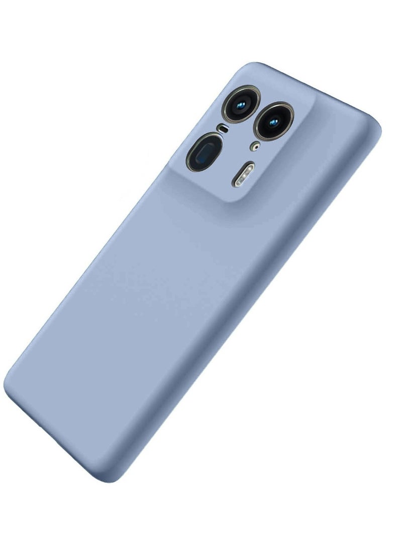 Wtech Motorola Edge 50 Ultra 5G 2024 Premium Soft Liquid Silicone Case Cover - Rock Blue - Image 3