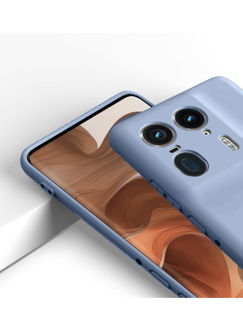 Wtech Motorola Edge 50 Ultra 5G 2024 Premium Soft Liquid Silicone Case Cover - Rock Blue - Image 4