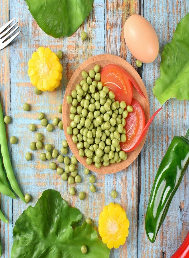 Luckforest Artificial Green Peas, 150 Pcs 0.31 * 0.4 inch Simulated Green Peas Fake Pea Grains Artificial Plant for Photography Props, Shop Decoration - Image 2
