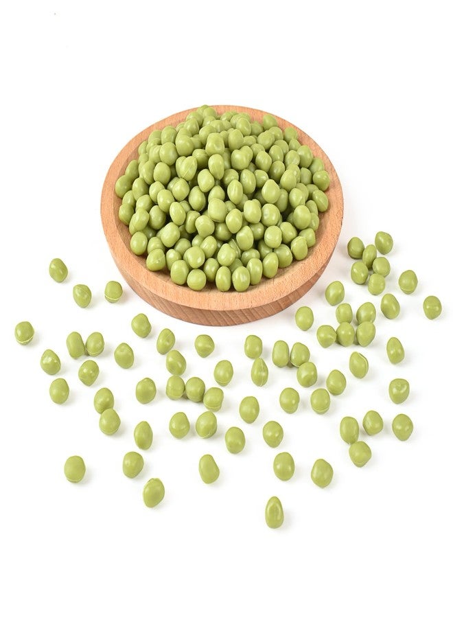 Luckforest Artificial Green Peas, 150 Pcs 0.31 * 0.4 inch Simulated Green Peas Fake Pea Grains Artificial Plant for Photography Props, Shop Decoration - Image 1