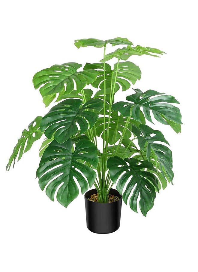 Garlo Artificial Tree Plant Tree with Pot, Plants 75cm Large Tropical Palm Tree, in Pot for Indoor Outdoor Home Office Garden Decoration  - Image 1